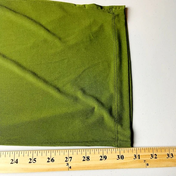 Susan Graver Sz 3XT Tall Plus Liquid Knit Pull On Wide Leg Pants Green - Picture 8 of 10